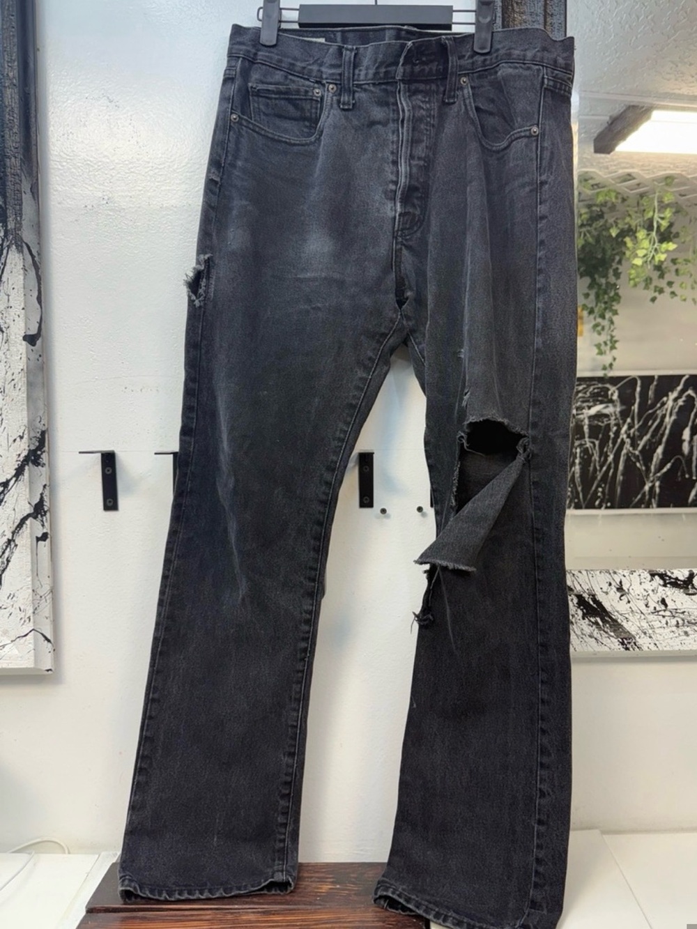 Levi's Distressed faded 501 Rocker Jeans Ripped - Picture 1 of 11